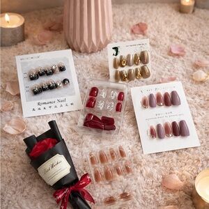 2/$30 Luxury Black & Nude Press On Nai